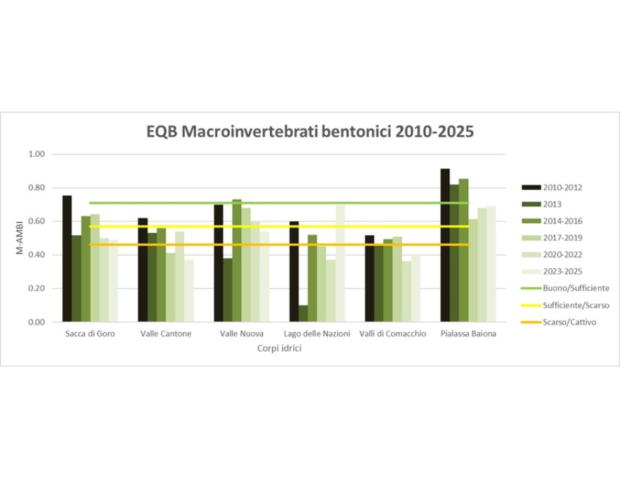 Stato di qualità EQB macroinvertebrati bentonici (2010-2025)
