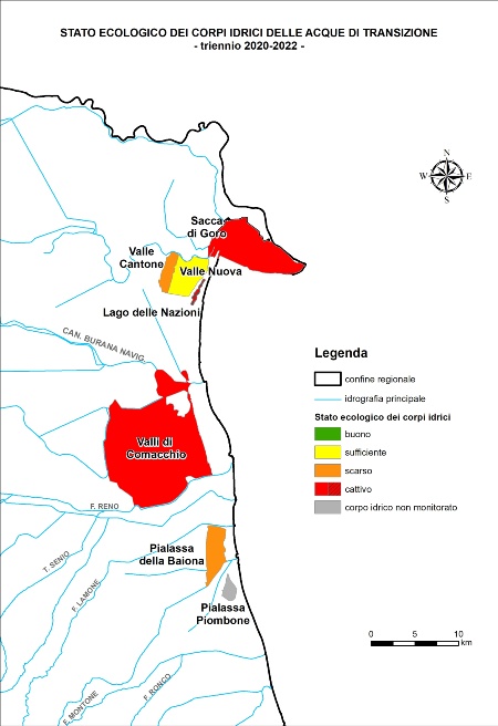  Figura 1: Valutazione intermedia dello stato ecologico relativa al triennio 2020-2022