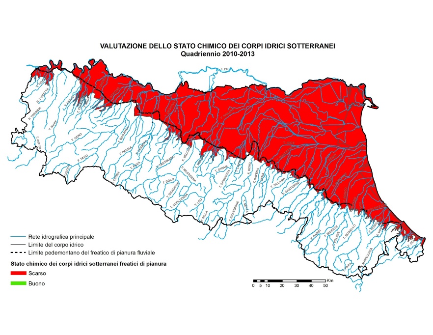 Stato chimico dei corpi idrici sotterranei freatici di pianura (2010÷2013)