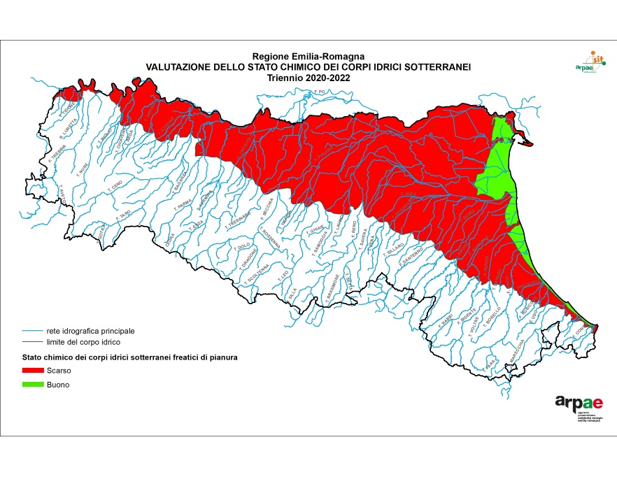 Stato chimico dei corpi idrici sotterranei freatici di pianura (2020÷2022)
