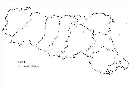 Figura 1: Distribuzione territoriale delle installazioni soggette ad AIA statale (All. XII DLgs 152/2006), suddivise per tipologia attività, in Emilia-Romagna (2022)