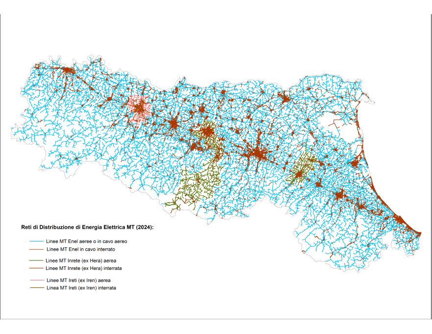 Mappa regionale elettrodotti MT (agg. 2024)