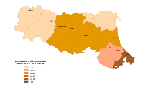 Mappe densità provinciale impianti SRB/RTV per superficie e abitanti (2019)