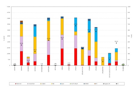 Figura 12: Numero di servizi per telefonia mobile, per gestore e per tipo di servizio, e potenza complessiva (2023)