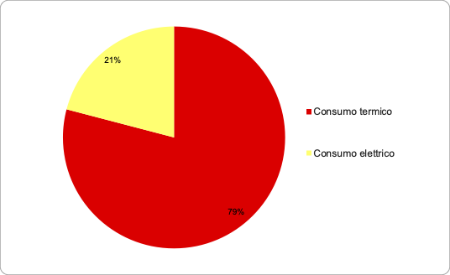 Figura 2: Distribuzione percentuale del consumo annuale finale lordo di energia, energia termica vs elettrica (2022)