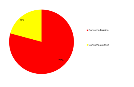 Figura 2: Distribuzione percentuale del consumo annuale finale lordo di energia, energia termica vs elettrica (2023)