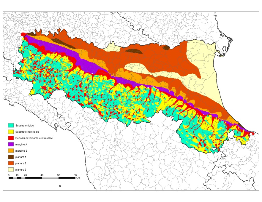 Macrozonazione regionale dei principali ambienti geologico-morfologici in prospettiva sismica   