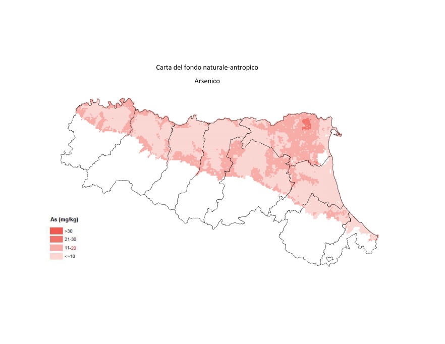 Arsenico - Carte del contenuto naturale-antropico della pianura emiliano-romagnola 