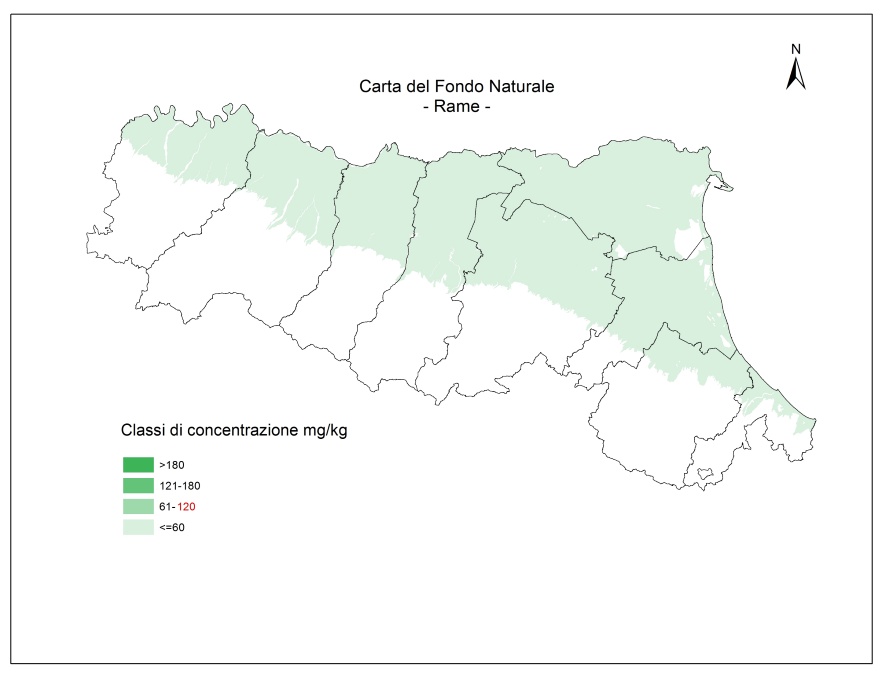 Rame - Carta del contenuto naturale della pianura emiliano-romagnola 
