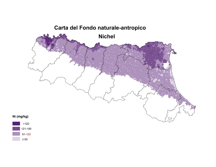 Nichel - Carte del contenuto naturale-antropico della pianura emiliano-romagnola 