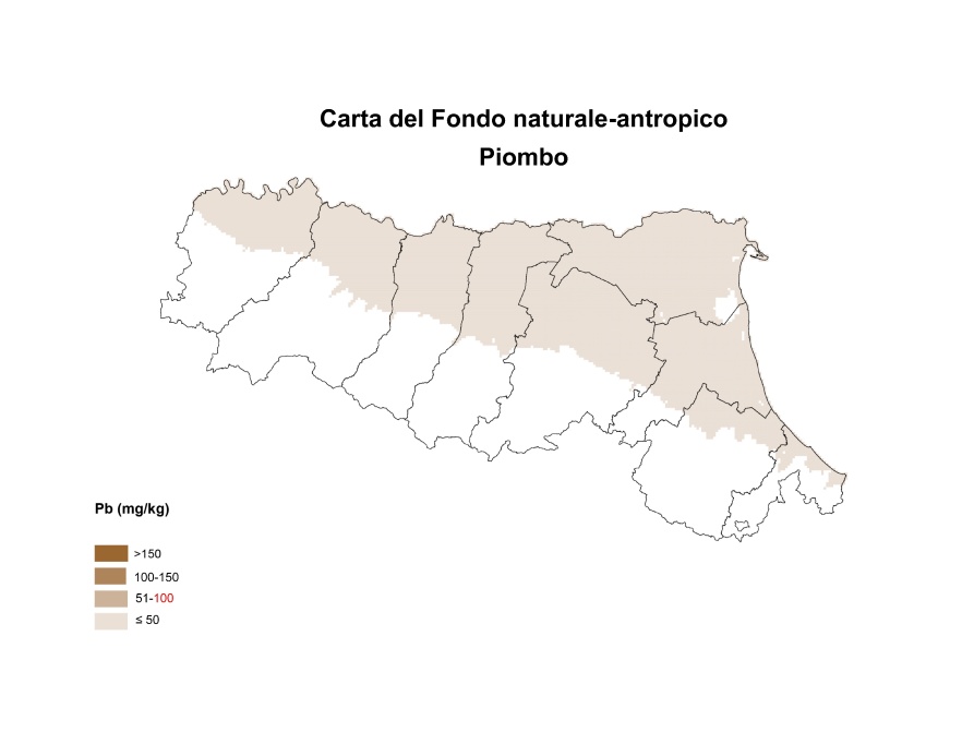 Piombo - Carte del contenuto naturale-antropico della pianura emiliano-romagnola 