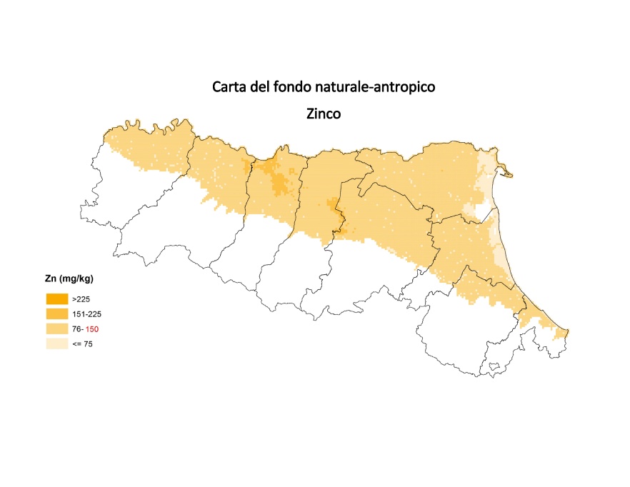 Zinco - Carte del contenuto naturale-antropico della pianura emiliano-romagnola 